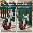 6 Inch Heavy Duty Gate Wheel 360° Swivel Spring Loaded 600lb Capacity ...