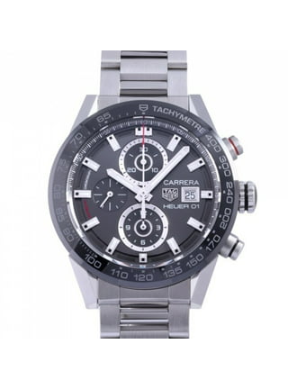 TAG Heuer Men's CAV5115.BA0902 Grand Carrera Automatic Chronograph Black  Dial Watch : Carrera: Clothing, Shoes & Jewelry 