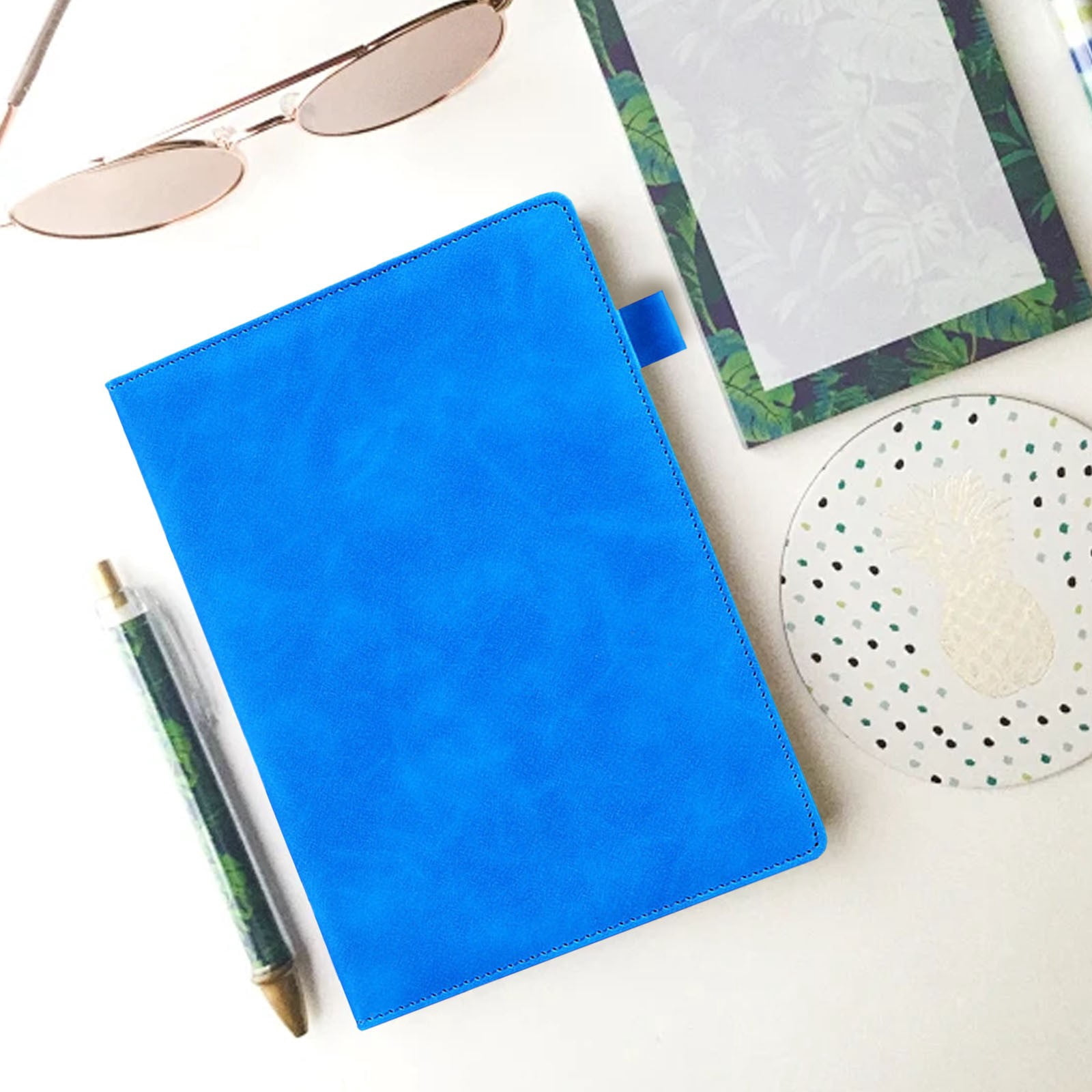 VKLU 3 Pcs A5 Blank Journal Notebook Set, Unlined Leather Sketchbooks for Drawing & Note-Taking, 180° Lay Flat 100GSM Thick Paper