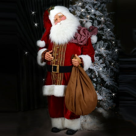 72&quot; Jacqueline Kent's Faces of Christmas Life-Size Classic Santa Claus
