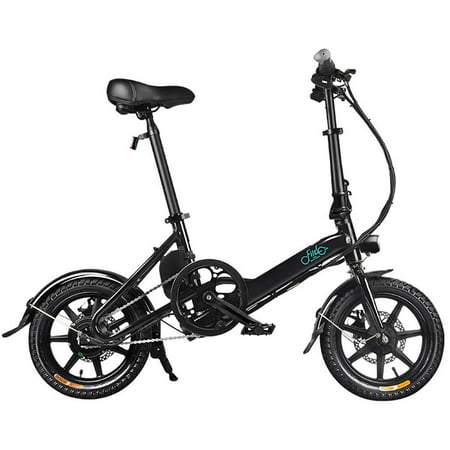 FIIDO Folding Electric Bike Lightweight and Aluminums Folding EBike with Pedals, Power Assist, and 36V Lithium Ion Battery; Electric Bike with 14 inch Wheels and 250W Hub Motor 3 Speed Shifter