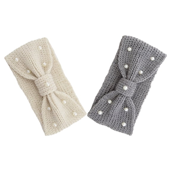 LOLIPPYY 2-Pack Chunky Woolen Headbands for Winter, to Maintain