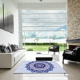 thumbnail image 7 of Ahgly Company Machine Washable Indoor Square Transitional Heavenly Blue Area Rugs, 3' Square, 7 of 7
