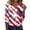 Red #012, variant on 250th Anniversary USA Shirts for Women Plus Size 3/4 Sleeve Tshirts Casual USA Flag Print Pullover Independence Day Patriotic Tops 4th of July Celebration Party V Neck 1776-2026 Blouses Blue XL