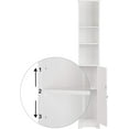 thumbnail image 6 of LINJH Narrow Cabinet, 67" Tall Slim Bathroom Storage Cabinet 12" Wide White Skinny Linen Cabinet with 3 Open Shelves Single Door Adjustable Shelf Space Saving Corner Pantry, 6 of 6