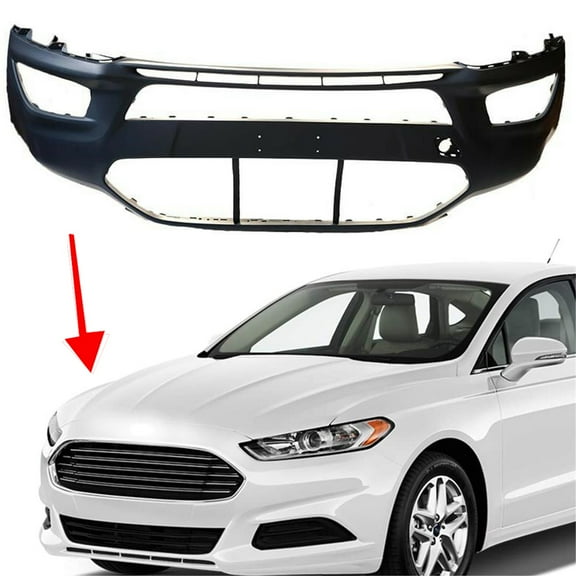 Genrics Front Bumper Cover For 2013-2016 Ford Fusion Primed w/ sensor holes