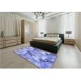 thumbnail image 5 of Ahgly Company Machine Washable Indoor Rectangle Transitional Jeans Blue Area Rugs, 5' x 7', 5 of 7
