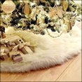 thumbnail image 1 of Falda de árbol de Navidad de piel sintética de 36 pulgadas, falda de felpa blanca para decoración de árbol de Navidad, fiesta de Feliz Navidad, 1 of 5