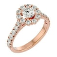 thumbnail image 2 of SuperJeweler 1 1/2 Carat Halo Diamond Engagement Ring In 14 Karat Rose Gold For Women, 2 of 6