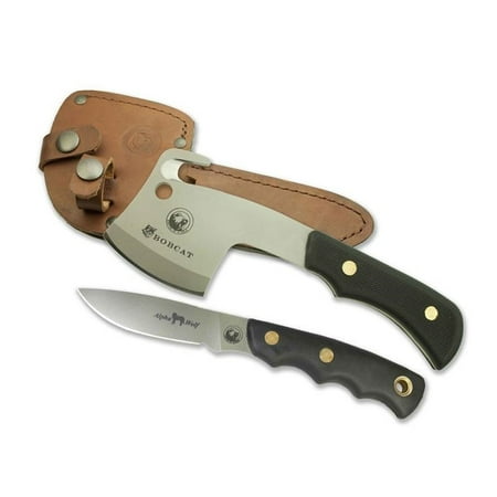 Knives of Alaska Bobcat D2 Mini-Hatchet Combo Black