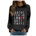 thumbnail image 1 of TINZ Chandail à Capuche Tendance pour Femmes, Imprimé Lettre, Col Rond, Automne & Hiver, Manches Longues, Veste à Cordon, Chandails en Molleton Col pour Femmes, 1 of 4