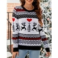 thumbnail image 4 of Sweaters for Women Trendy Ugly Christmas Sweater Crewneck Long Sleeve Knitted Pullover Sweaters Shermie, 4 of 6