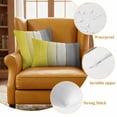thumbnail image 6 of Yellow Gray Ombre Outdoor Pillow Covers 24x24 Set of 2, Waterproof Patio Throw Pillowcase Protectors, Vintage Country Wooden Square Decorative Pillow Shams Cushion Covers for Seat Bed Couch Sofa, 6 of 8