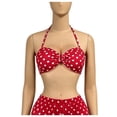 thumbnail image 2 of Women Polka Dot 2 Piece Set Strap Crop Top High Waist Capri Pants Summer Outfit, 2 of 5