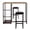 Black, variant on VECELO Bar Table and Chair Set, Dining Tables with 2 Bar Stools, Kitchen Counter with 3 Tier Storage Shelves, Counter Height Dining Tables & Chairs for Kitchen, Living Room, Marble Black