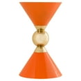 thumbnail image 3 of TOV Furniture Balhi Orange Houglass Shaped Iron Side Table with Gold Accents, 3 of 6