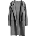 thumbnail image 1 of ANRABESS Cardigan en Tricot à devant Ouvert pour Femmes, Manches Longues, Col à Revers, Décontracté, Uni, Élégant, Veste Chandail, 1 of 7