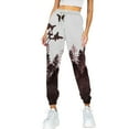 thumbnail image 2 of Youmylove Women Pants Trousers Pocket Trouser Sweatpants Printed Comfy High Waist Workout Lounge Casual Joggers Pants Simple Workout Running Lounge Clothes, 2 of 6