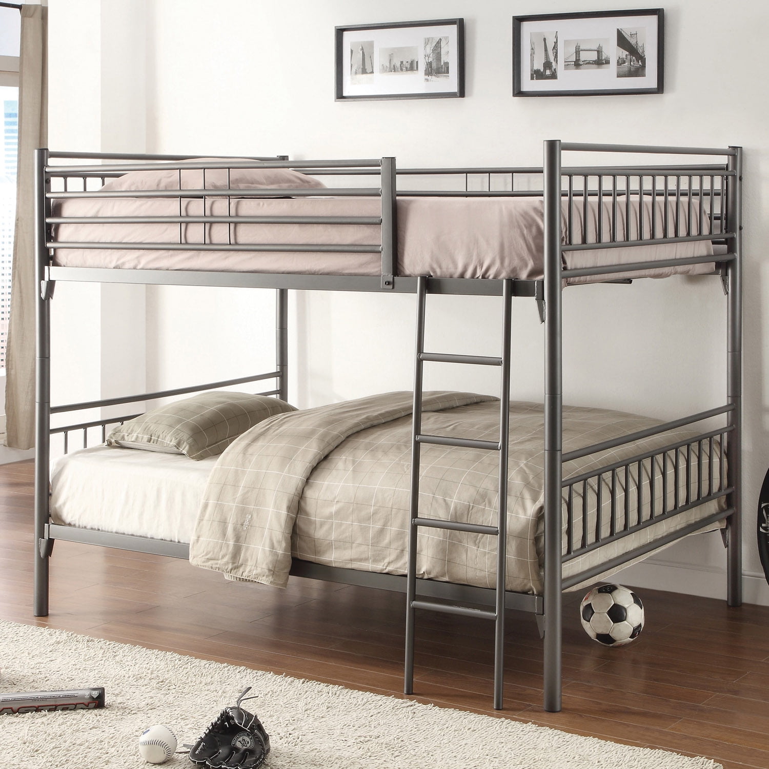 Home Source Henry Full Size Bunk Bed Gray Com