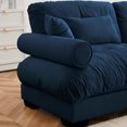 thumbnail image 6 of 166" Modular Sectional Sofa, Oversized U Shaped Cloud Couch with Movable Ottomans and Double-Layer Cushions, Velvet Comfy 6 Seat Sofa for Living Room, Blue, 6 of 8