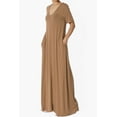 thumbnail image 3 of TheMogan Women's PLUS Soft Jersey Oversized V-Neck Short Sleeve Maxi Dress W Pocket, 3 of 6