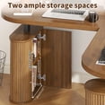 thumbnail image 6 of GODPAW L-Shaped Electric Standing Desk with Storage, 61.8" x 55.1", Height Adjustable, Walnut, 6 of 9