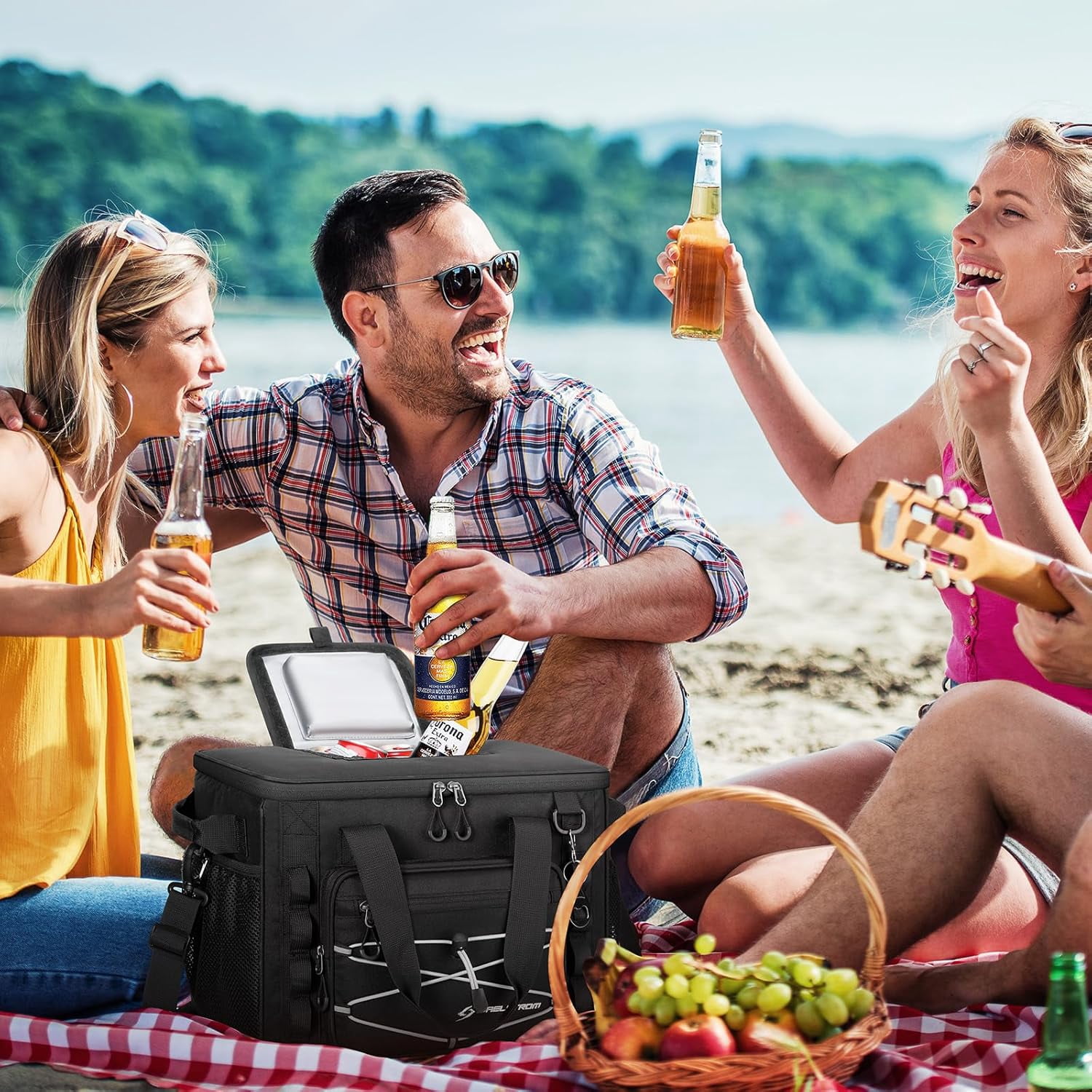 Maelstrom Soft Sided Cooler Bag, 30/40 Can Collapsible Insulated Ice Chest, Large Leakproof Portable Storage for Camping, Travel, Kayaking & Beach