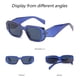 thumbnail image 3 of Gafas de sol cuadradas con borde cortado de plástico y personalidad, gafas de sol con pierna ancha y personalidad, 3 of 6