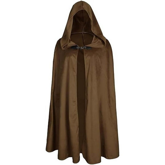 Hvyesh Renaissance Costume Medieval Viking Hooded Cape Halloween Vintage Cloak for Men Women