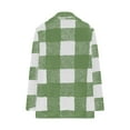 thumbnail image 3 of VISALY Fleece Checkered Jacket for Women Winter Warm Button Down Lapel Fashion Coat Casual Lightweight Soft Outerwear Fuzzy Plaid Winter Coats Green Xxl, 3 of 4