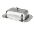 thumbnail image 2 of Vintage Stainless Steel Kitchen Butter Dish Holder Holder With Lid stainless steel lid, 2 of 6