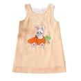 thumbnail image 1 of HNMKIU Robe Sans Manches Brodée de Dessins Animés de Pâques pour Filles Tout-Petits Fête Danse Orange, 3-4 Ans, 1 of 6