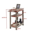 thumbnail image 2 of Rutland Side Sofa Table With Open Shelves & Pull-Out Tray, Walnut Wood, 2 of 2