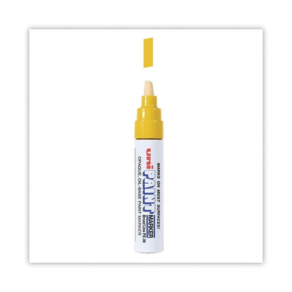 Permanent Marker, Broad Chisel Tip, Yellow | Bundle of 10 Each