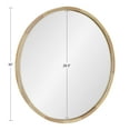 thumbnail image 7 of Kate and Laurel McLean Mid-Century Wood Framed Wall Mirror, 30 inch Diameter, Natural, Decorative Modern Round Mirror, 7 of 7