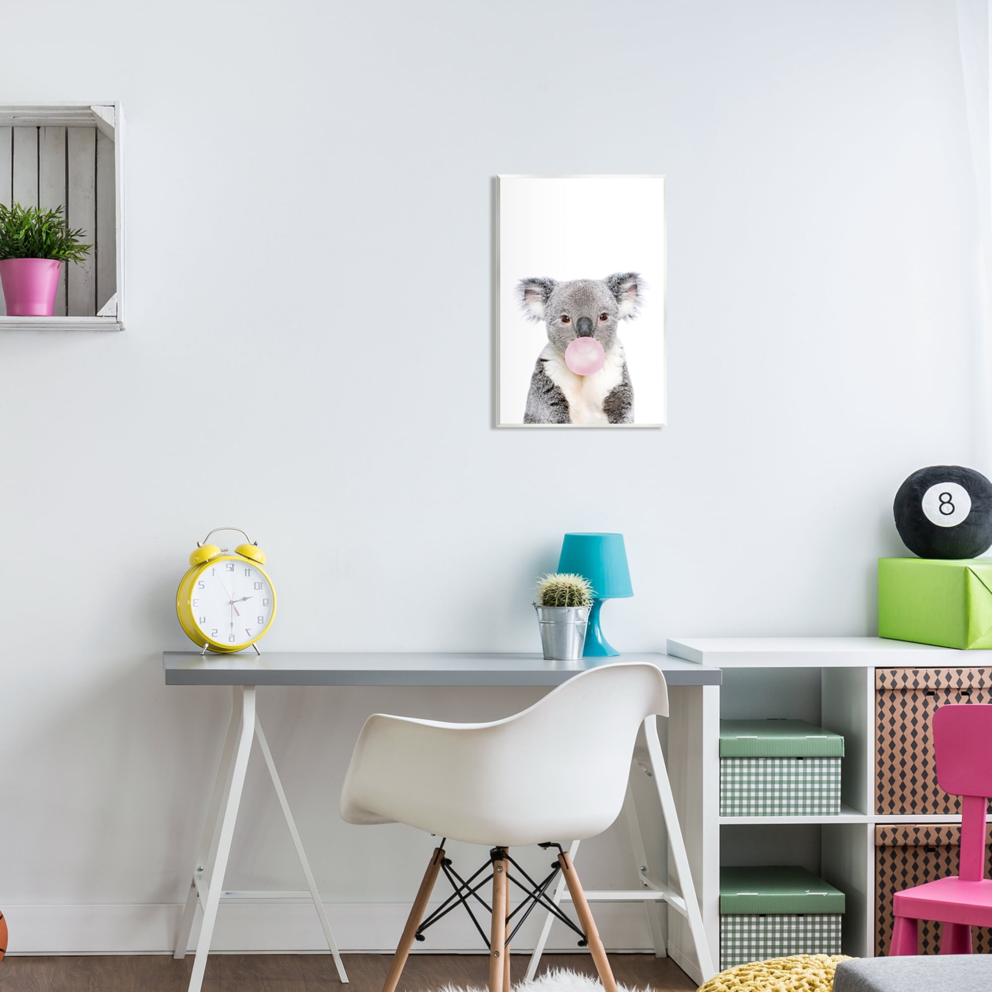 Stupell Industries Koala Bubblegum Portrait Animals & Insects Painting Unframed Art Print Wall Art, 13 x 19