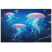 Wellsay Beautiful Jellyfish Puzzles for Adults 500 Piece,Intellectual Educational Decompressing Puzzle Toy for Kids,Adults, Birthday Gift20.5"x14.9"