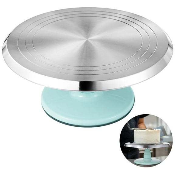 Aluminium Alloy Revolving Cake Stand, 12 in Cake Decorating Turntable, Non-Slip Rotating Platform, Smooth 360° Rotations for Cake Decorating and Baking Parties