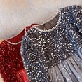 thumbnail image 6 of 4/July Girls' Dresses Size 8 Christmas Fairy Like Sequin Dress for Girls with Versatile Long Sleeve Net Skirt, 6 of 7