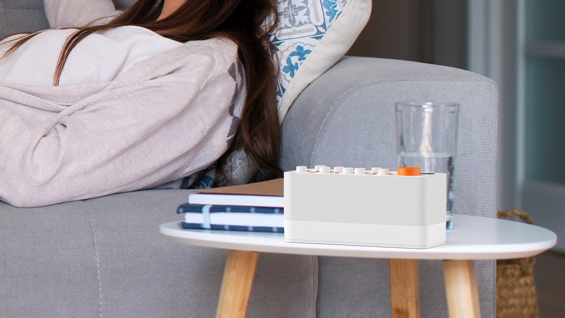 White Noise Sleep Sound Machine with 8 Nature Sounds, Bluetooth Speaker, 12 Colors Night Light, Sleep Timer & Breathing Mode, Portable Sleep Aid for Babies, Kids, and Adults