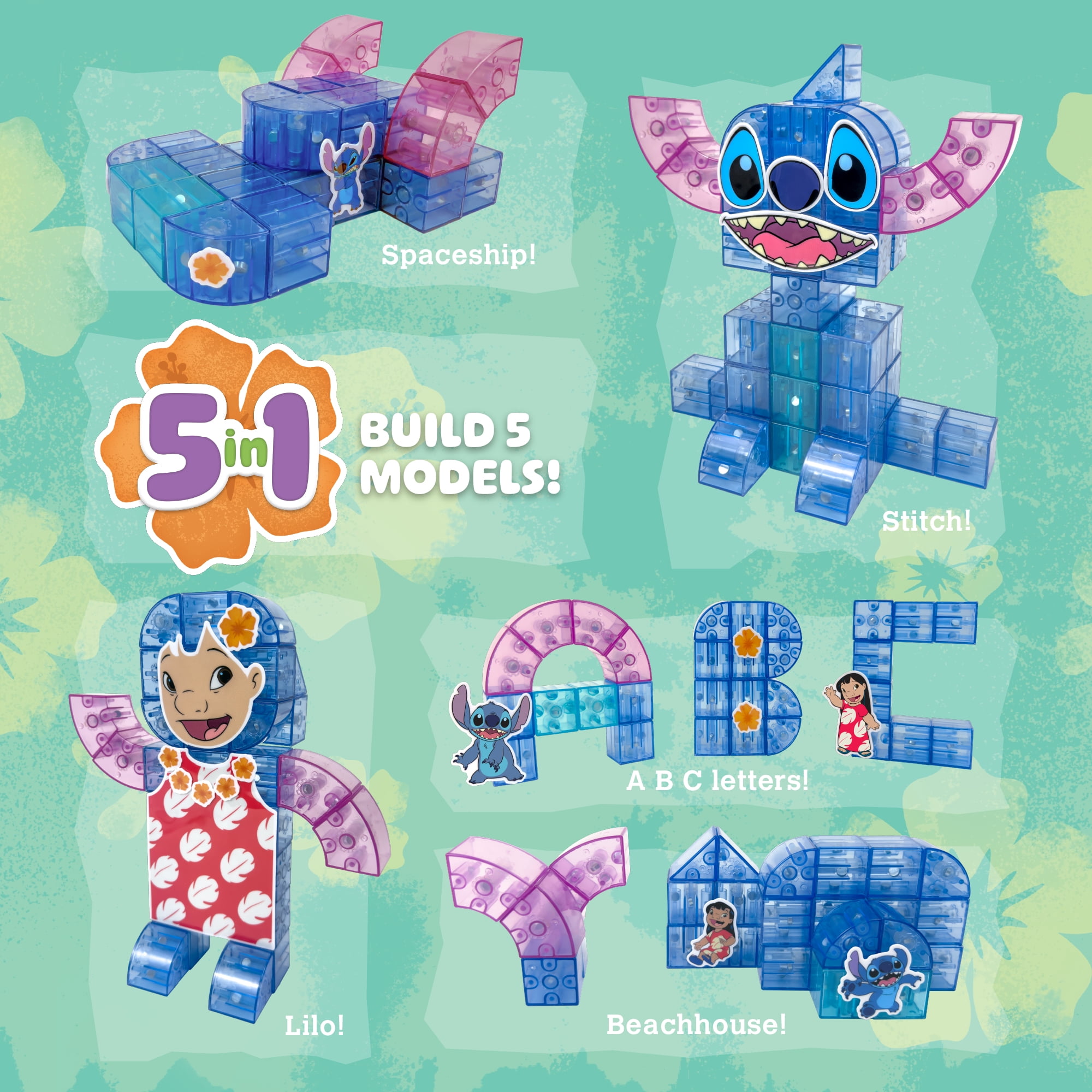 Official Disney Stitch Magnetic Cube Set - 53-Piece - Ages 3+