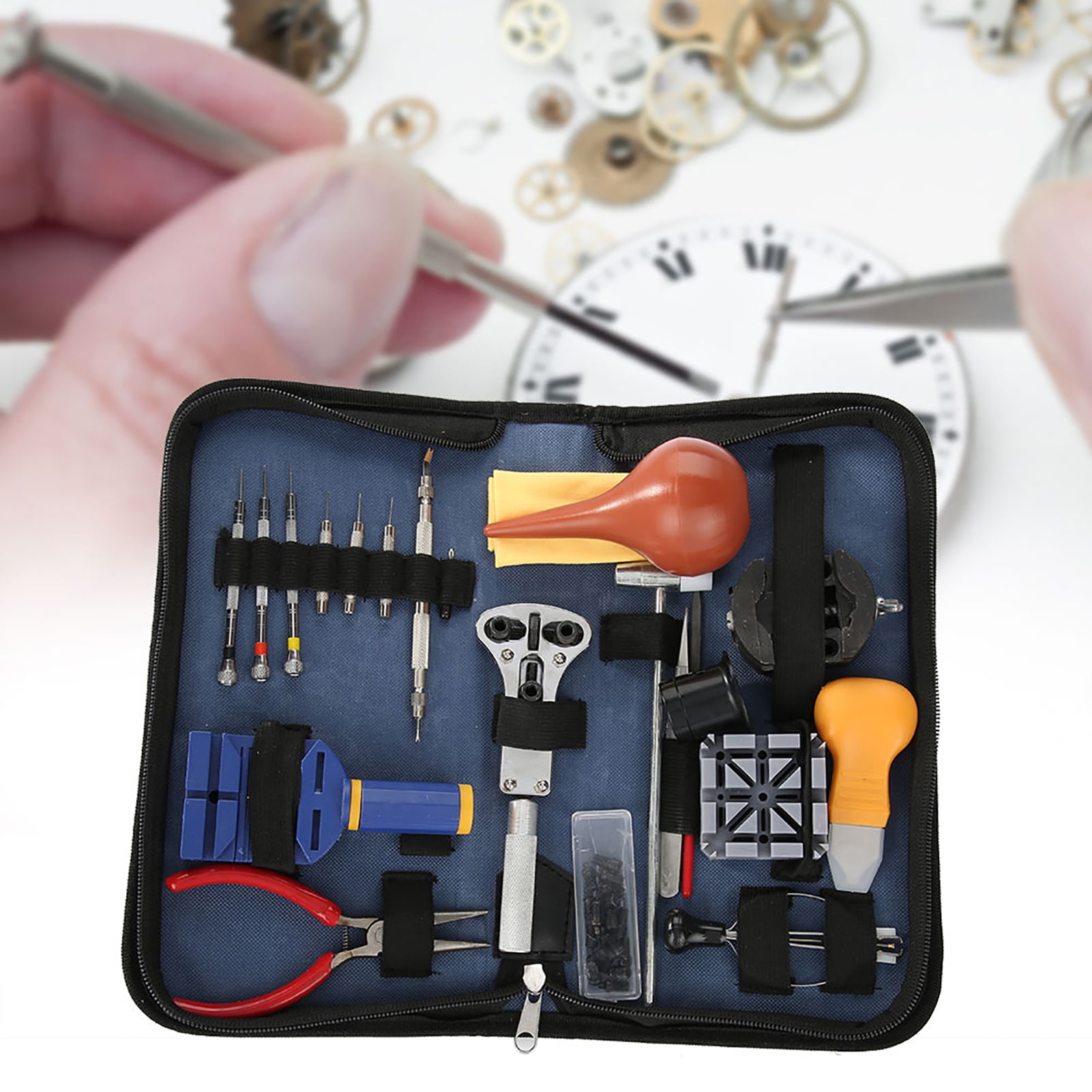 Professional Back Case Opener Link Remover Spring Bar Pin Set Watch Repair  Tool Kit