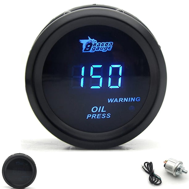 2" 52mm Car Digital Turbo Boost Gauge Psi Bar Water Temp Oil Temp Oil Pressure Gauge Voltmeter Egt Tachometer Rpm Gauge
