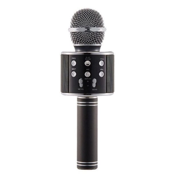 Microphone karaoké Bluetooth sans fil, 3-en-1 portable portable