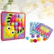thumbnail image 5 of BRIGHTFUFU 1 juego de juguete de botón de bricolaje, setas, uñas, tablero de clavijas a juego, juguete educativo preescolar (color y patrón al azar), 5 of 7