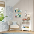 thumbnail image 3 of RiverRidge Kids 2pc Two-Tone Collapsible Cube Fabric Storage Bins with Handles - Taupe, 3 of 8