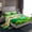Green Brown, variant on Homewish Giraffe Rainbow White Yellow Queen 4-Piece Reversible Unisex Microfiber Zoo Sheet Set