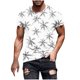 thumbnail image 1 of Camisetas de Manga Larga para Hombres Imprimir Fallow Cuello Redondo Camiseta, Moda Casual Manga Corta Mezcla de Algodón/Lino, 1 of 9