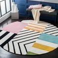 thumbnail image 2 of SAFAVIEH Fifth Avenue Bronagh Geometric Area Rug, Ivory/Black, 3' x 3' Round, 2 of 5