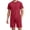 A-Red18, variant on JAJAHO Mens Summer 2 Piece Outfits Short Sleeve Loose Fit T Shirt And Drawstring Shorts Set Comfortable Athletic Casual Wear Solid Color Soft Outfit